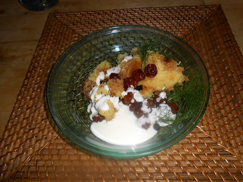 Buttermilk Cake with Sour Milk Jam and Gin-Poached Cherries Jill