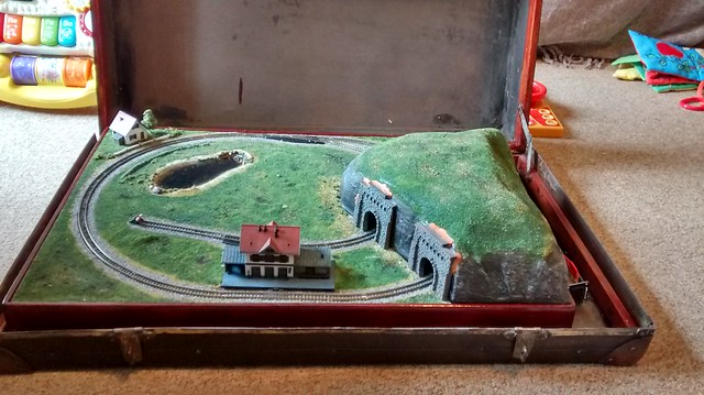 model railway in a suitcase