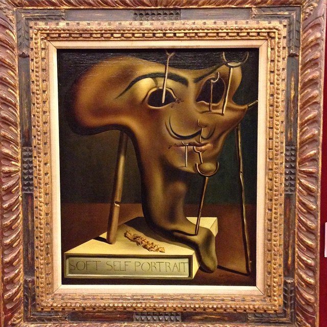 1941 SALVADOR DALI SURREALIST ARTIST SOFT SELF PORTRAIT GRILLED BACON ART PRINT 