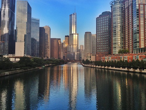 iphoneography unitedstates mabrycampbell 2013 september chicago illinois architecture building skycraper photography snapspeed photo photographer usa us iphone cityscape skyline panorama pano river skyscraper waterbuilding trump buildings water reflection skyscrapers trumptower morning image il fav10 fav20 fav30 fav40