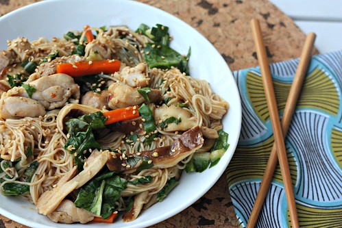 Orange Sesame Noodles with Chicken – Elly Says Opa!
