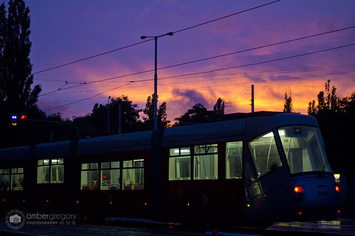 sunset summer night prague dusk tram august praha 50mmf18 zizkov 2013 60d