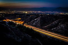 Night Falls on Interstate 10 - Redlands, CA, USA
