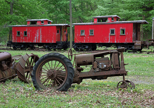 tractor abandoned unitedstates caboose westvirginia derelict steamengine steamtrain narrowgauge rowlesburg steamlocomotive coolspringspark