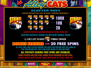Alley Cats Slots Payout