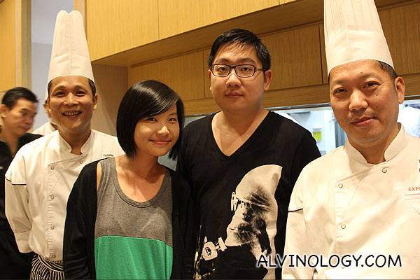 Chef Mak on the left with me and my friend, Han Joo 