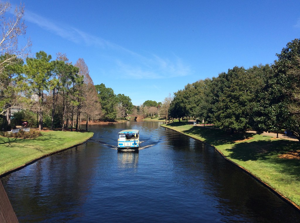 Orlando - Disney World - Disney's Port Orleans Resort - Riverside - Looking Down the River - Water Taxi