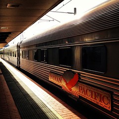 The Indian Pacific passing by whilst waiting for my ride into Perth