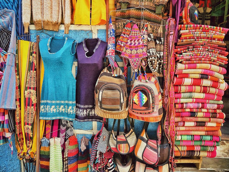 Traditional Bolivian handicrafts for sale in La Paz