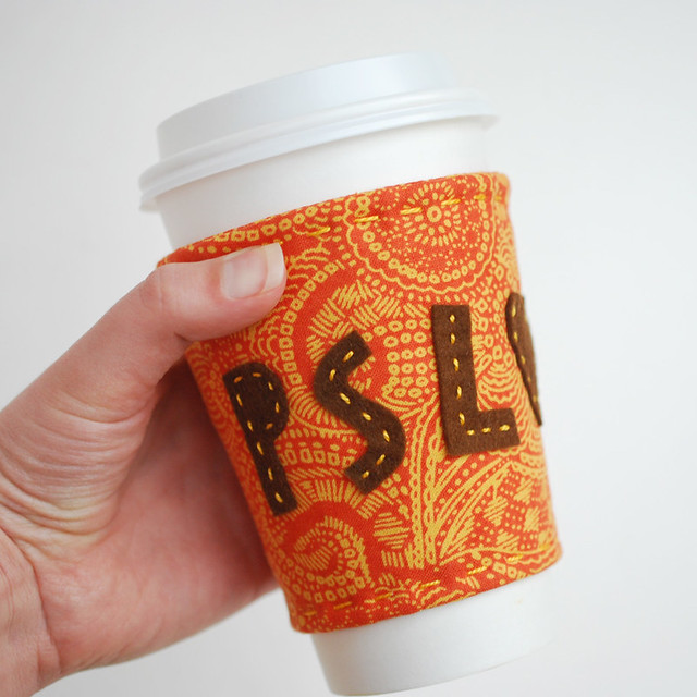 Fabulous Fall Sewing Projects - Pumpkin Spice Latte Cup Cozy