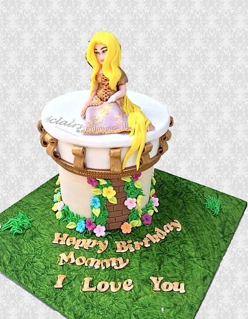 Rapunzel Baby Shower Cake by Anu Gupta of Eclairs Cakes