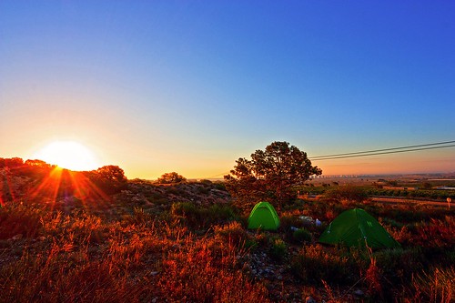 wild summer vacation sun sunrise tents spain earlymorning