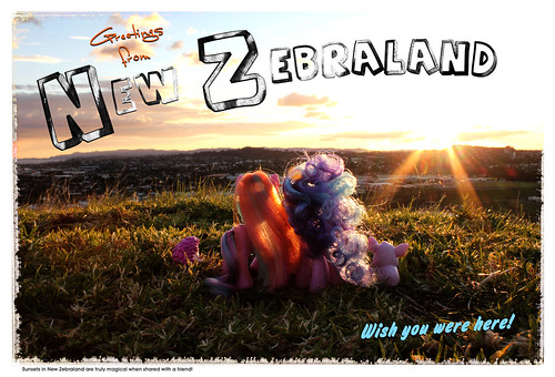 sunset newzealand canon landscape toys pig g4 pegasus postcard auckland pony hedgehog mtwellington unicorn hasbro mylittlepony 550d t2i canoneos550d friendshipismagic flitterheart sweetieswirl newzebraland