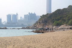 Hung Shing Yeh beach with Lamma Power Station