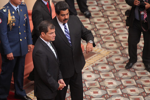 Así fue la visita de Maduro y Correa al Cuartel de la Montaña