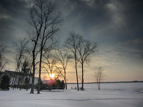 winter sunset snow wisconsin
