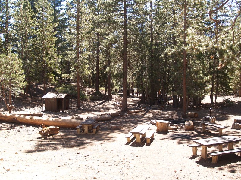 Little Jimmy Campground campsites and picnic tables