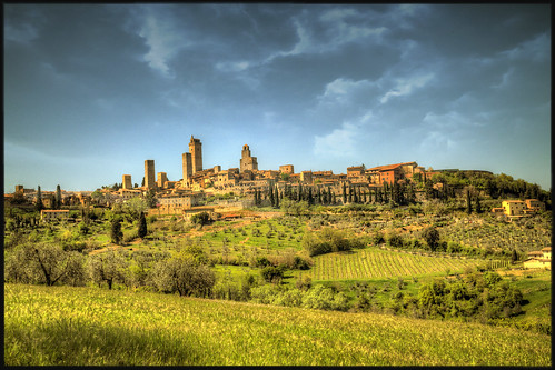 voyage city travel italy tower architecture landscape san italia tour village gimignano tuscany paysage toscane hdr italie ville fortified fortifie