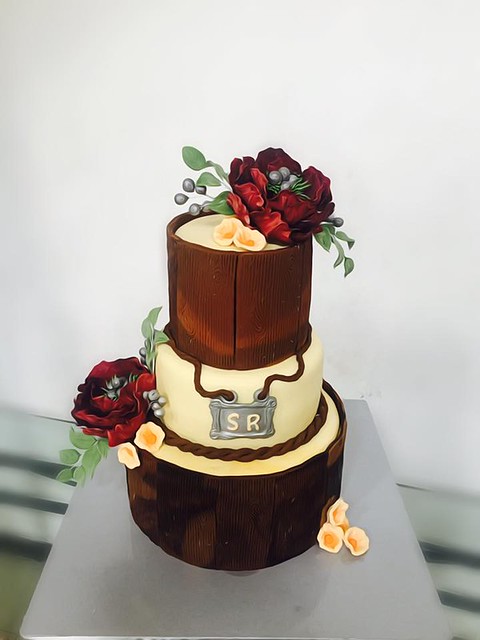 Wood Effect Themed Cake by Fathima Fahim of Buns & Muffins