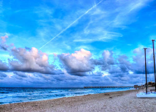 beach pier day cloudy storms hdr lakeworth photomatix topazplugins