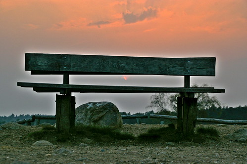 sunset bench sonnenuntergang bank buchholz nordheide brunsberg saharastaub