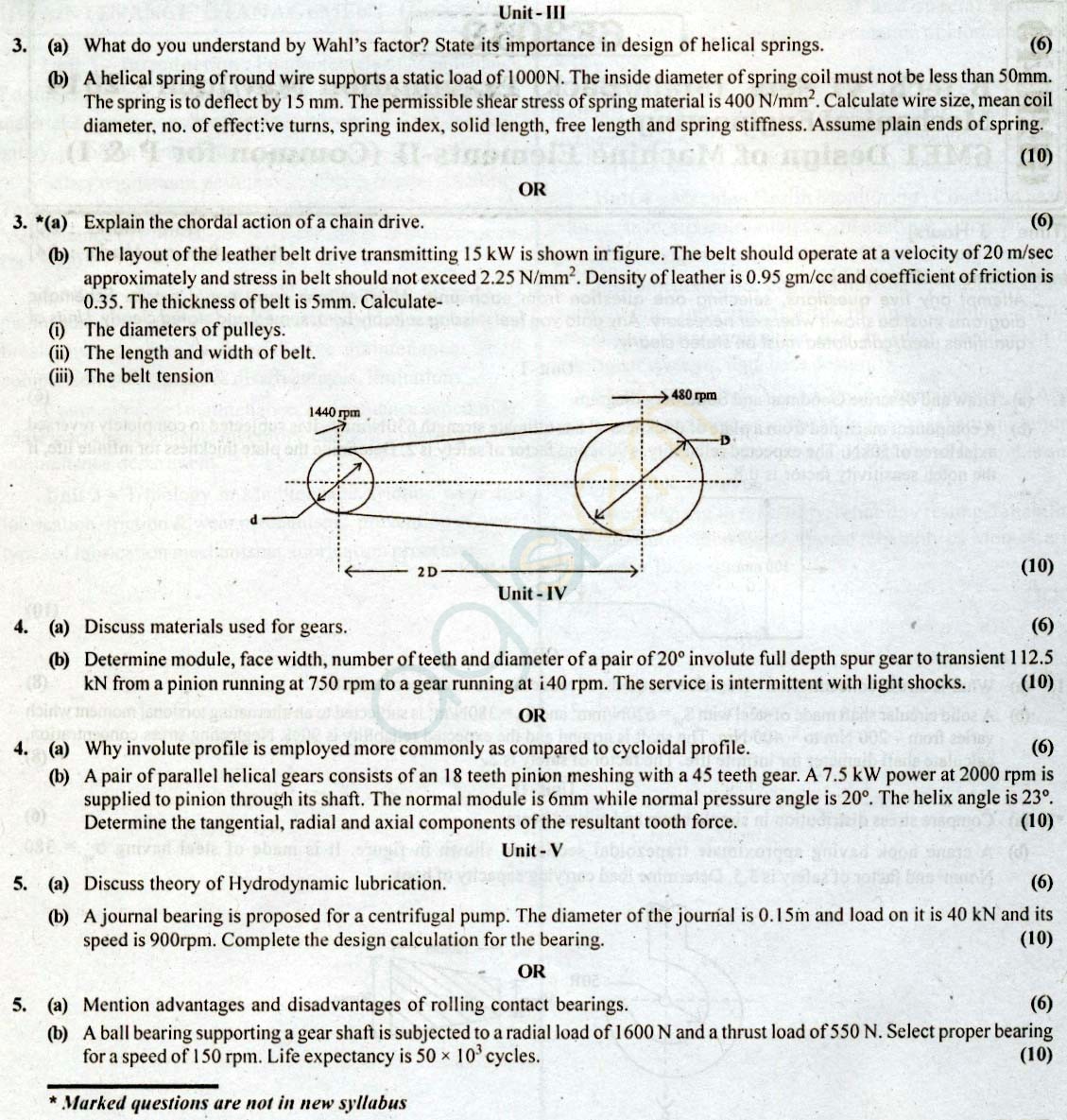 RTU: Question Papers 2014 - 6 Semester - ME - 6E3049