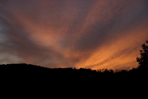 sunset usa clouds landscape vermont quechee