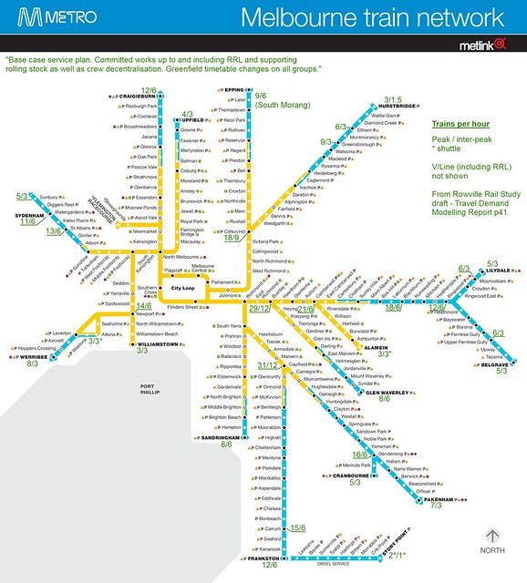 Rowville study: 2021 proposed train services