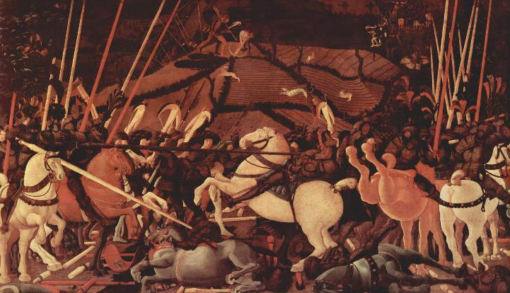 8. Carga de la caballería pesada medieval. Obra de Paolo Ucello (1397-1475)