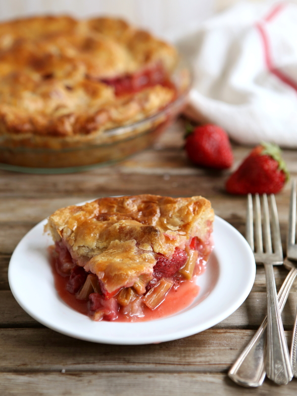 Strawberry Rhubarb Pie from completelydelicious.com