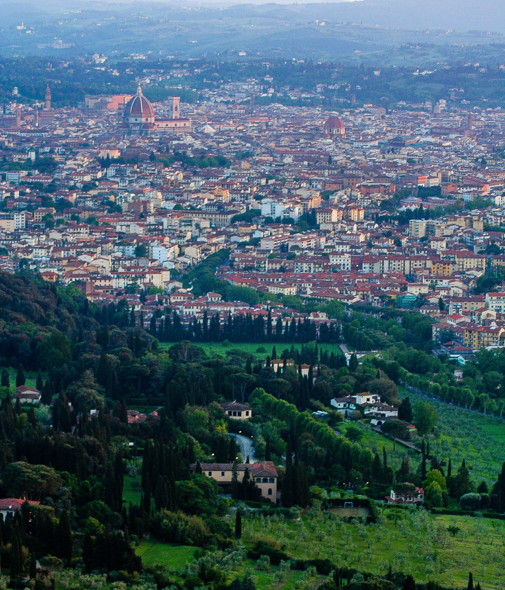 Sunset View of Florence from Fiesole