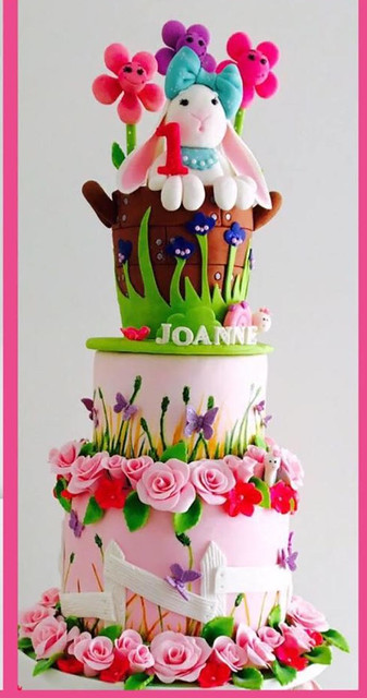 Bunny Theme Cake by Malitha Wadugodapitiya of Heavenly Cakes by Malithi