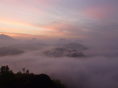 india mountain clouds sunrise kerala ashram sivananda