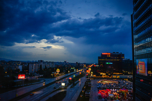 from night hotel evening boulevard view sofia dusk room bulgaria balkans shose българия софия tsarigradsko sofiacity