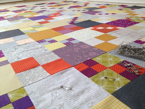 Penny Patch Quilt - Basting