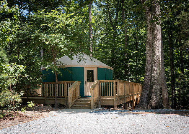 One of the Yurts at Pocahontas State Park in Virginia