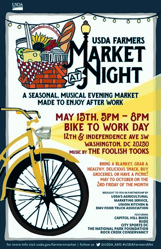 USDA Farmers Market at Night poster