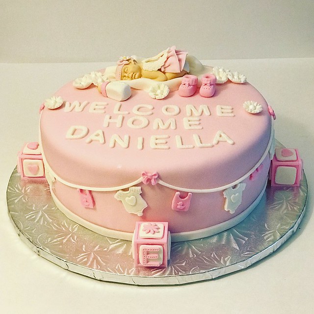 Baby Shower Cake by Flor De Maria Burgos-Ossio of Sweets BY FLOR