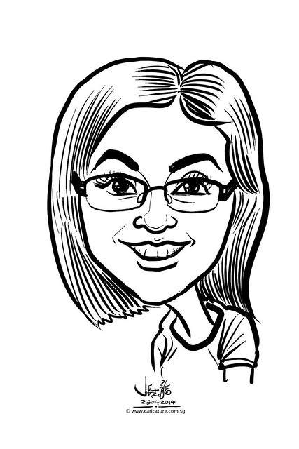 digital live caricature sketching for National Heart Centre Singapore -9