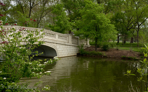 park wood bridge trees sky nature water clouds sunrise canon river garden outdoors spring pond stream hiking stonework may overcast 7d runningwater forestpark cloudysky canon7d canon1585mmlens