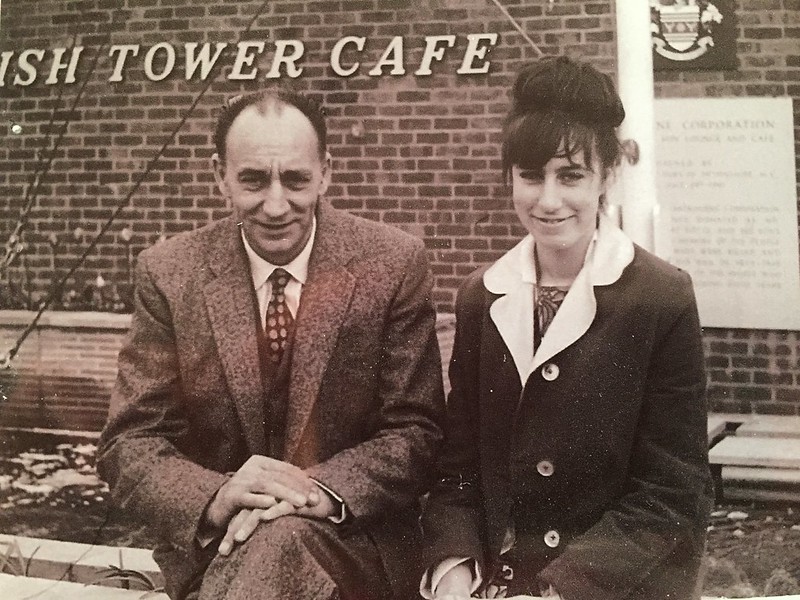 Dad and Me, Wish Tower Cafe Eastbourne around 1964