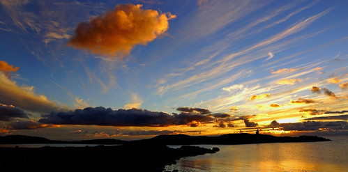 sunset sea lighthouse clouds scotland sony alpha shetland a77 hamnavoe
