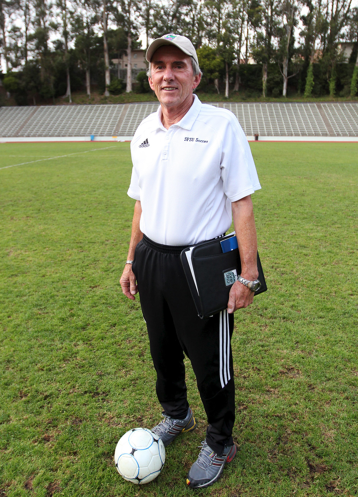 Head Women's Soccer Coach Jack Hyde was instrumental in adding women’s soccer at SF State in 1982 and has been the head coach for its entire 29 year existence. Photo Ryan Leibrich / Xpress