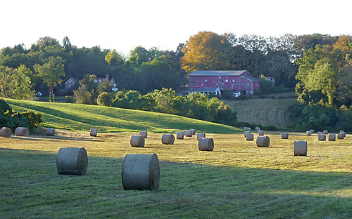 sunset field barn pennsylvania farm haybales chestercounty brandywineriver brandywinecreek