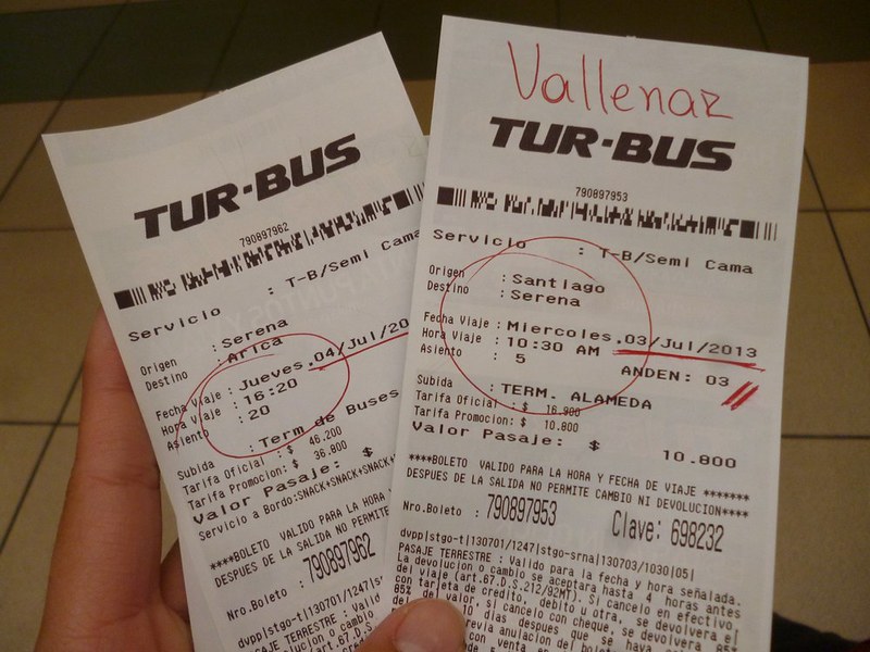 Tur bus ticket