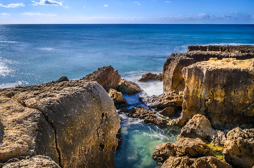 cliff seascape praia beach portugal nikon algarve 75 albufeira 152 rockformation d5100