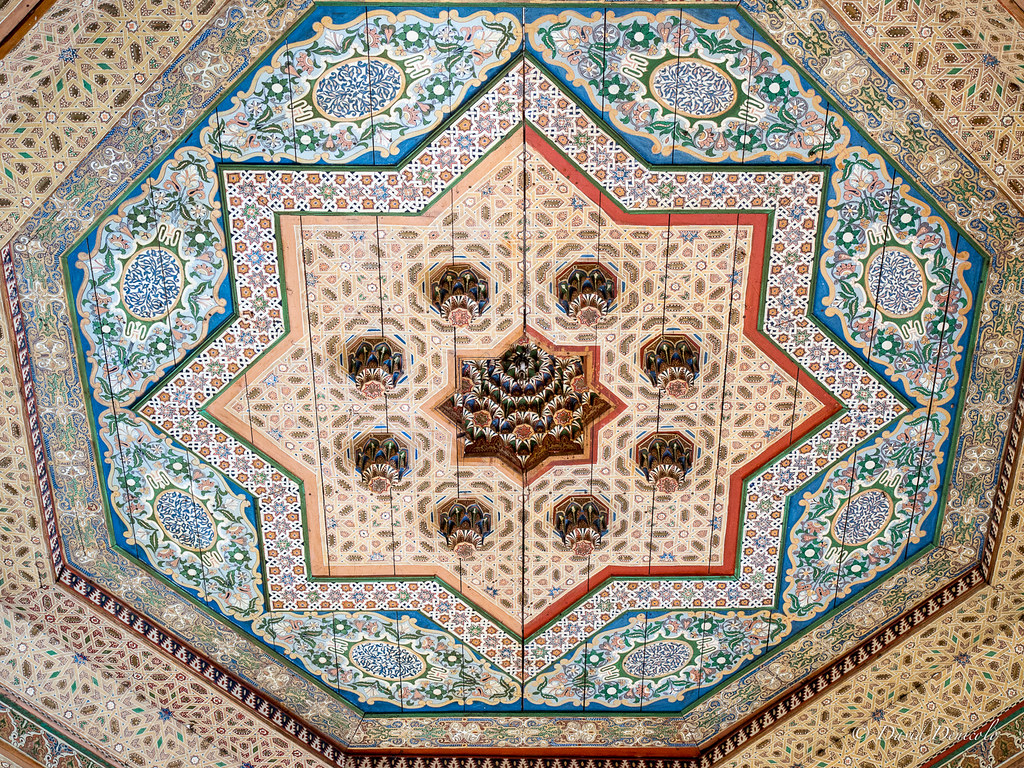 Wonderful Ceiling in Palace Baiha Marrakech