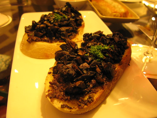 truffle oil marinated field mushrooms