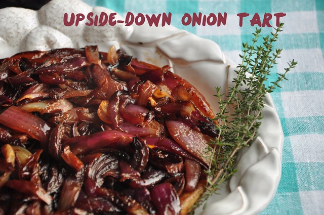 Upside down onion tart