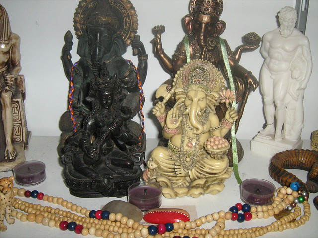 Misc Shrine - Ganesha and Saraswati
